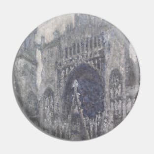 The Cathedral in Rouen. The portal, Grey Weather by Claude Monet Pin