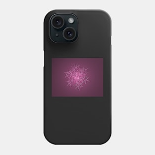 Dusty Rose Fractal Snowflake Phone Case