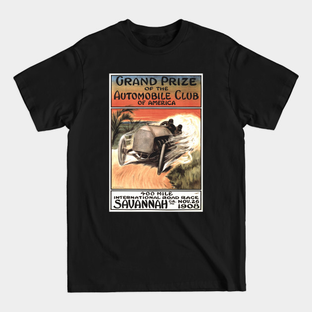 Discover 1908 Savannah Georgia International Road Race Poster Art - Racing - T-Shirt