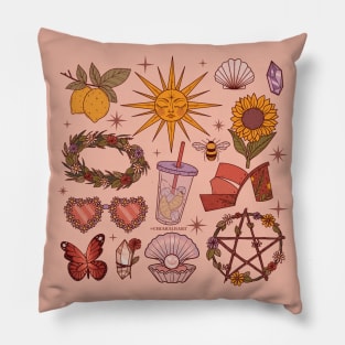 Retro Summer Witch Pillow