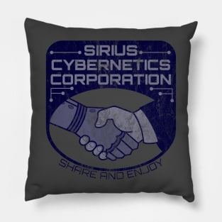 Sirius Cybernetics Corporation (blue print, heavily distressed) Pillow