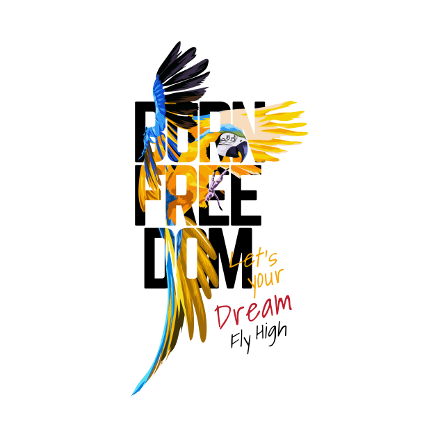 Freedom typogray design by HANART