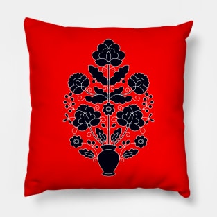 Ukrainian tree of life on red Pillow