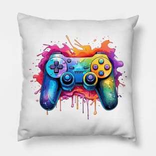 Retro Melting Gamepad #5 Pillow