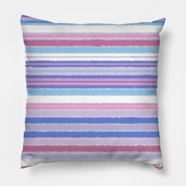 Bigender grunge stripes Pillow by TooCoolUnicorn