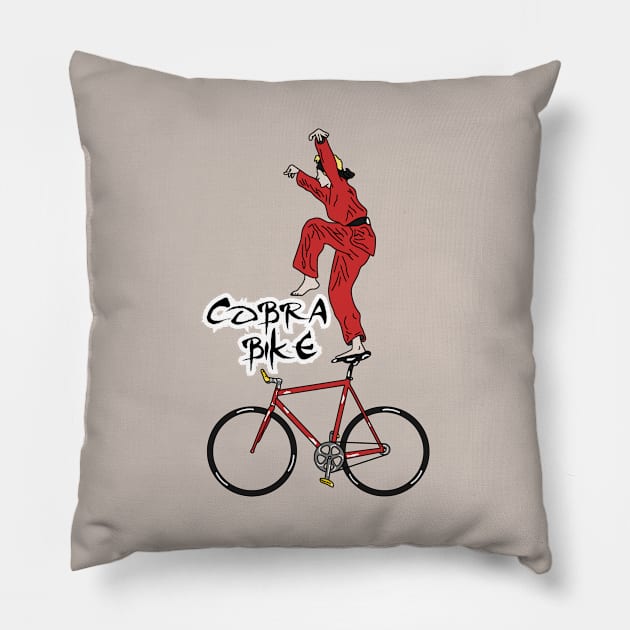 Cobra Bike (Red version) Pillow by p3p3ncil