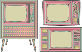 Red Classic Television Magnet