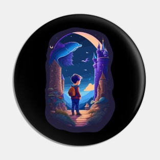 Adventure Kid in Fantasy World Pin