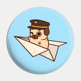 Paper Airplane Puglie Pin