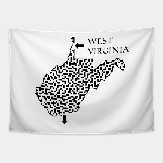 State of West Virginia Maze Tapestry by gorff