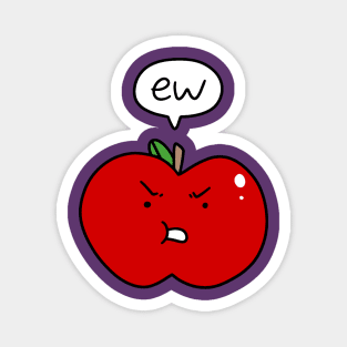 Red Apple Saying Ew Magnet