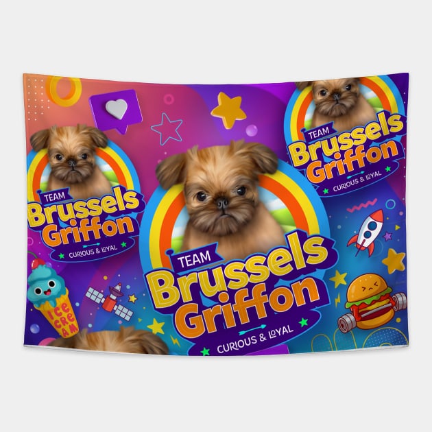 Brussels Griffon Puppy Tapestry by Puppy & cute