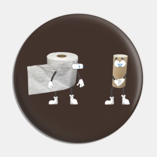 Naked Toilet Paper Roll Funny Pin