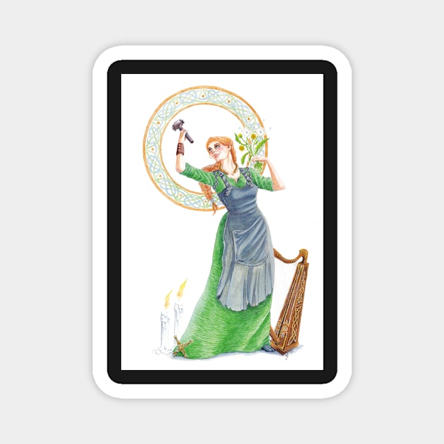 the keltic goddess Brighid Magnet by LucyDreams