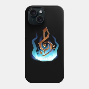 Power Clef - D - Metal Power Blue Fire Phone Case