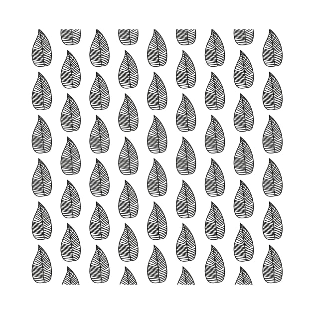 Scandinavian living leaf design minimal graphic artwork by nanaminhae