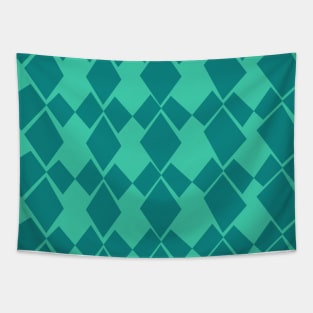 Geometric Diamonds Design (Teal) Tapestry