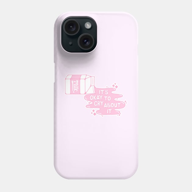 Cry Over Spilled Milk (Light Pink) Phone Case by Kimberly Sterling