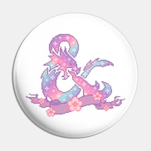 Dungeons and Dragons Dragon Pixel Art Pin