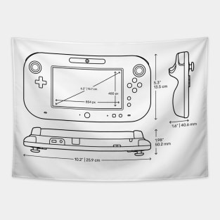 Retro Handheld Dimensions Tapestry