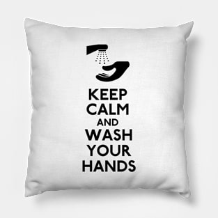 Keep Calm and Wash Your Hands Coronavirus Pillow