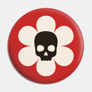 Skull flower Pin