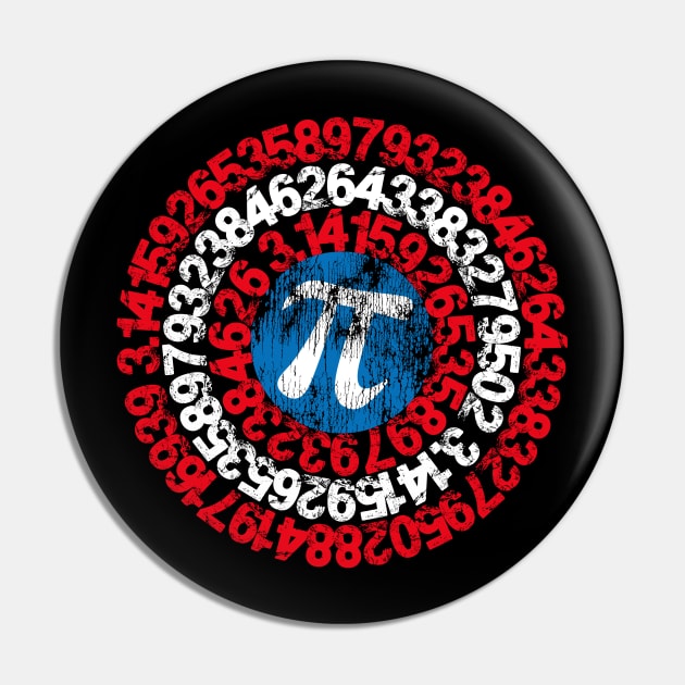 Math Superhero Captain Pi Mathematics Gift Pin by Xeire