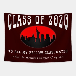 Class of 2020 - Maroon, Red and White Colors Tapestry