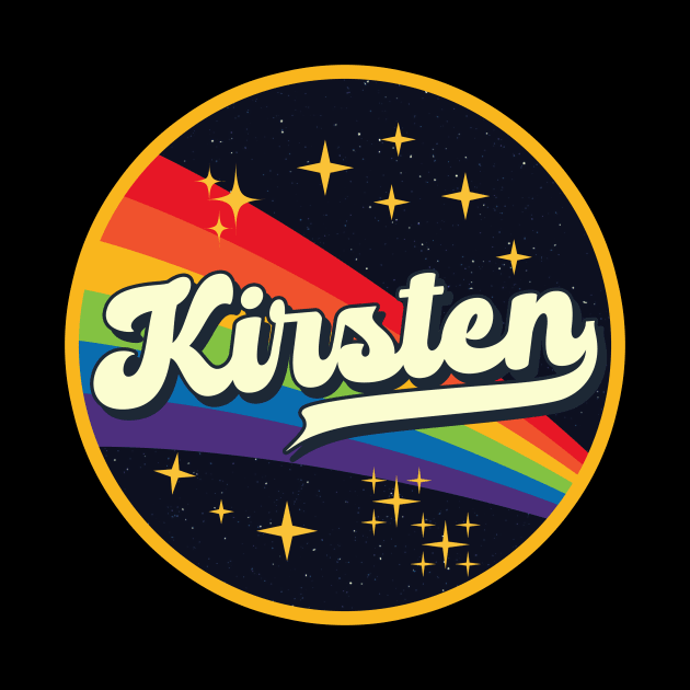 Kirsten // Rainbow In Space Vintage Style by LMW Art