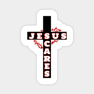 WWJD? Jesus Cares/Jesus Scares Magnet