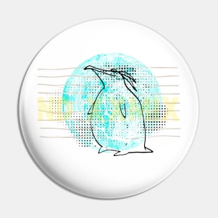 Penguin abstract collage Pin