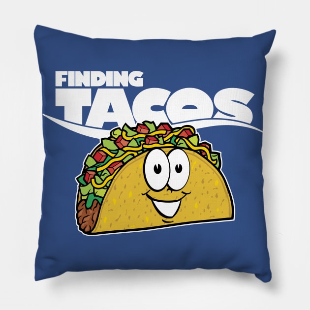 Finding Tacos Pillow by DavesTees