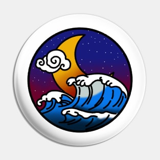 Stormy moon Pin