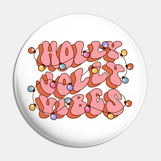 Holly Jolly Vibes T-Shirt, Holly Jolly Christmas Light T-Shirt Pin by Hobbybox