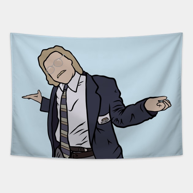 Security Guard Shrug Tapestry by rattraptees