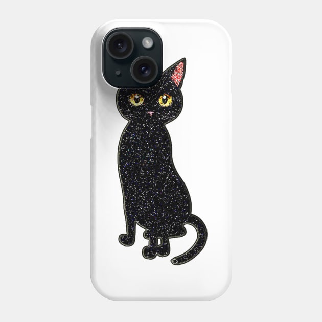 Crystal Black Cat Phone Case by Artistic Design