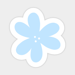 Cute Abstract Flower - Light Sky Blue Magnet