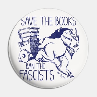 Save the Books Pin