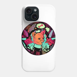 Blue Red Blend Circle of the Chihuahua Phone Case