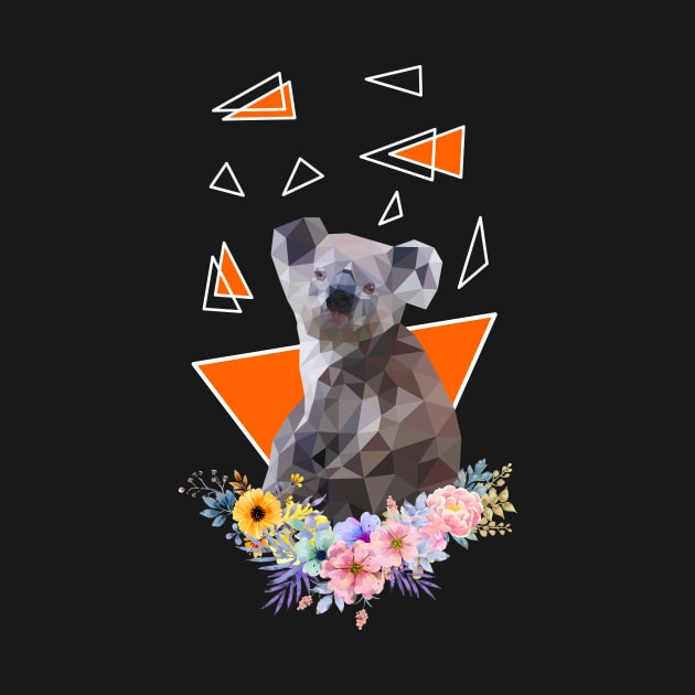 Koala with flowers by Jackson Lester