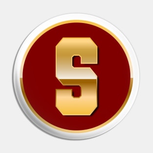 Gold letter S Pin