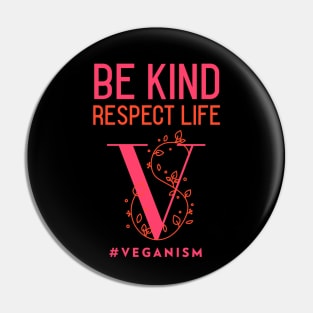 Be Kind, Respect Life #Veganism Pin