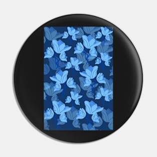 Blue flower pattern Pin