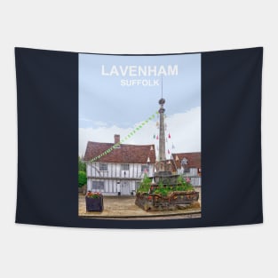 Lavenham, Suffolk gift. Travel poster Tapestry