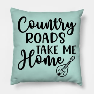 Country Roads Take Me Home Mandolin Pillow