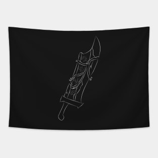 Riven Blade (White) Tapestry