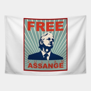 Free Julian Assange Tapestry