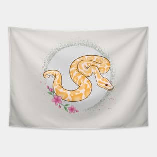 Albino Ball Python Floral Theme Tapestry