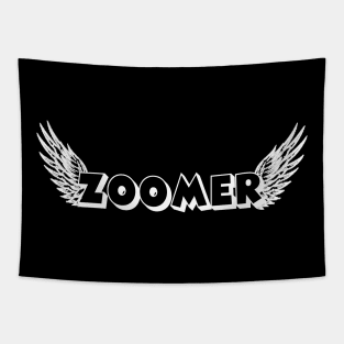 Zoomer Z-Gen Quarantine Education Angel Wings Tapestry