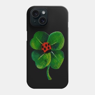 Clover leaf and Ladybug Phone Case